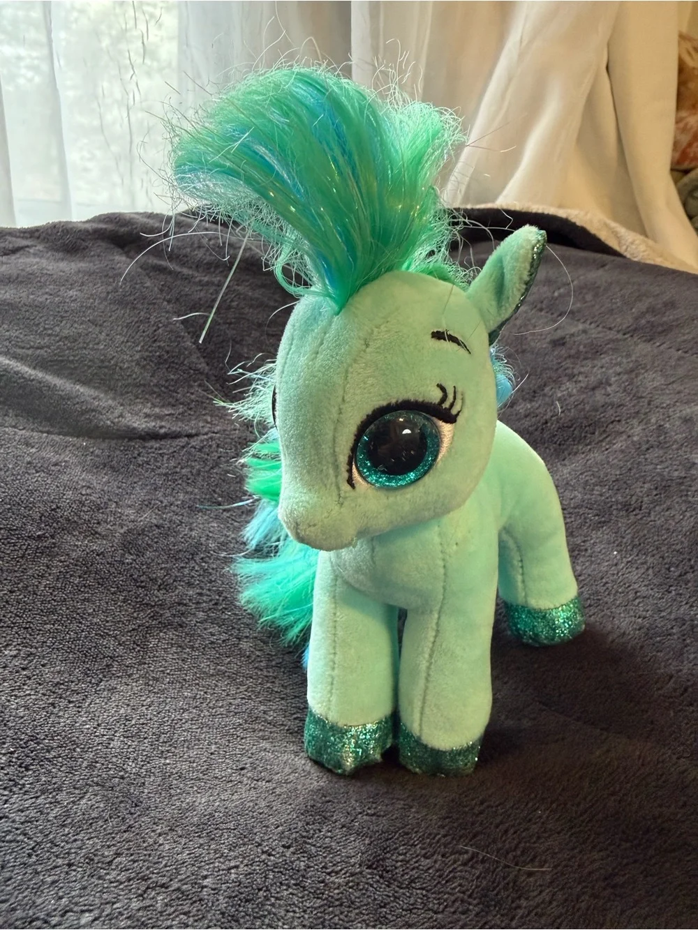 TY Beanie Boo Topaz the Teal Pony Horse Plush 6 inch - No tag